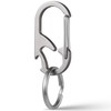 TISUR Keychain, Titanium Carabiner, Small, Bottle Opener Key Ring, Never