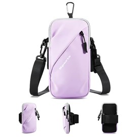 Prime Comfort - Soporte para teléfono celular para caminar, correr, banda de brazo para teléfono, bolso para teléfono celular, bolsa de teléfono cruza