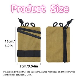 Nylon Tool Pouches, Portable Pocket Organizer with Strap for Camping Hiking, Tool Pocket Organizer for Men, Pocket Organizer Storage EDC Pouch, Mini Tool Pouch Slim Pocket Organizer for Daily Carry
