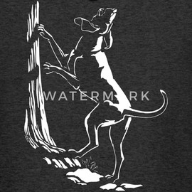 Spreadshirt Hunting Dog Shirts Hound Dog Men's Hoodie, L, charcoal grey