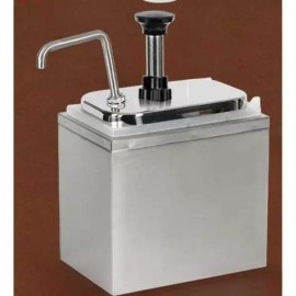 펌핑 소스통 디스펜서 용기 시럽펌핑 카페 양념 통 [2.5L 스테인레스 압력 헤드] Pumping Sauce Dispenser Bottle Syrup Pumping Cafe Condiment Container [2.5L Stainless Steel Pressure Head]