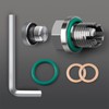 DEEFILL M14.1-1.5 x 15mm Oversize Piggyback Oil Drain Plug, Stainless
