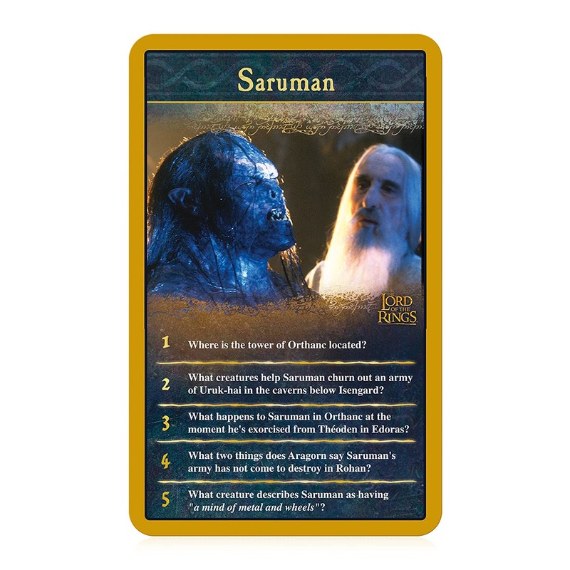 Top Trumps Lord of The Rings Quiz Game