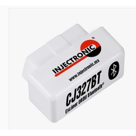 Injectronic Escaner Automotriz OBD2 por Bluetooth Profesional CJ327BT v2022 para Celular, Android Y Pc-Diagnostico de Coche, Motor, chasis, Temperatura, codigos de Falla (Blanco)