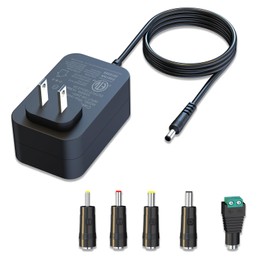HY1C dc 15v Charger Power Adapter Compatible DC15V 0.1A 0.5A 1.0A 1.5A 1.7A 2.0A Power 30W (Max),for 15V LED Lights,DJ Controllers,Drills,Fish Tank Lights,Massage Guns,Lawn Mower Power Cords