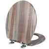 Angol Shiold Round Toilet Seat Molded Wood Toilet Seat with