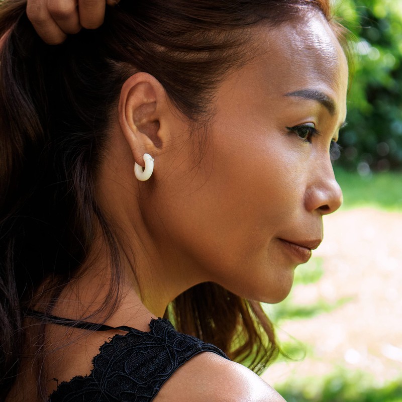 Fly Style Buffalo Bone® 1 Pair Plain Creole Earrings