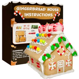 Gingerbread Cookie House Kit - 1.1 Lbs - Easy to Decorate - Includes Everything Needed to Assemble and Decorate Christmas Holiday Cookie House Type 2