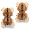 PEUTIER 2pcs Bear Honeycomb Centerpieces, 7.9in Paper Bear Centerpieces for