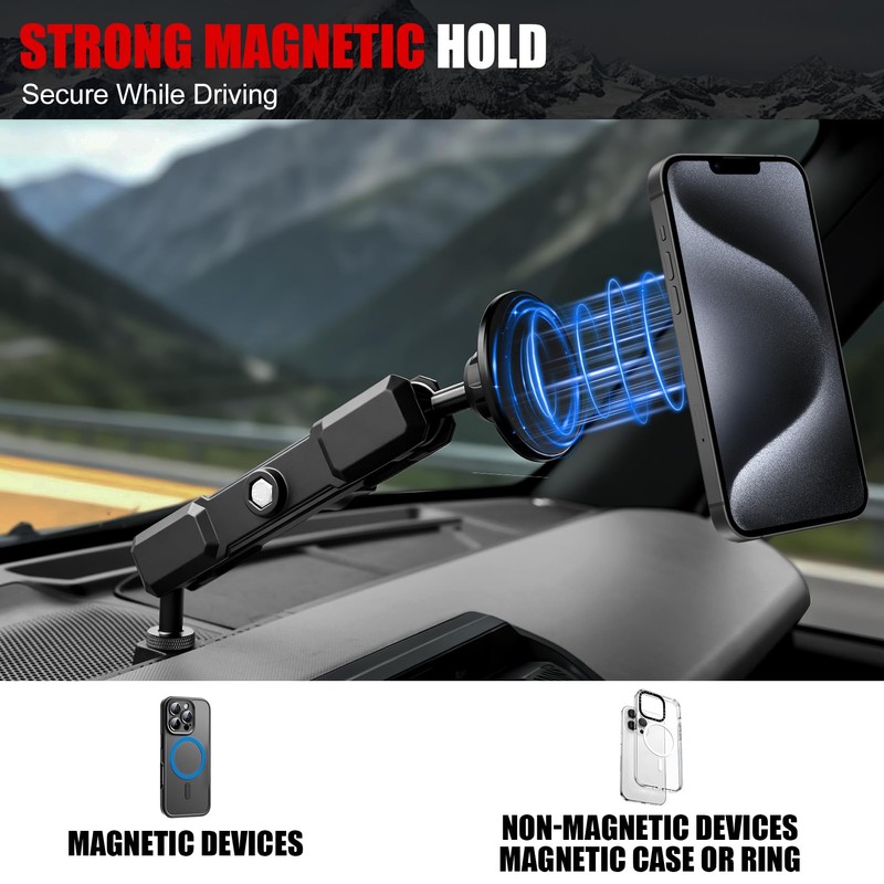 Mabett Aluminum Phone Mount Holder for 2021-2026 Ford Bronco Accessories