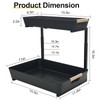 AMEDELE Under Sink Organizer,2 Tier Pull Out Adjustable Height Under
