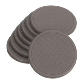 sourcing map 8Pcs Non-Slip Furniture Pads, 1.97" Round Anti Skid Rubber Caster Cups, Anti-Sliding Furniture Coasters, Anti Slide Floor Protectors Pads for Bed Couch Table (Brown)