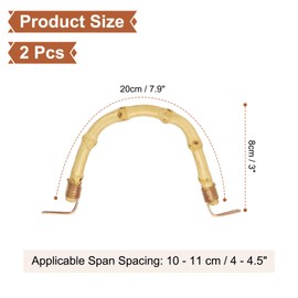 QUARKZMAN 2Pcs Manico Per Teiera In Bambù, Manico A Forma Di U Con Fili Di Rame Per Sostituzione Per Teiere Ceramiche E In Terracotta Con Apertura Da 4-4.5", Accessori Per Teiere, Oro