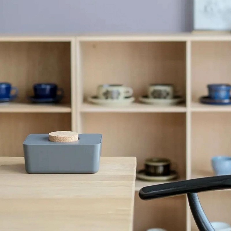 Sarasa Design Wet Tissue Case Cork Lid White b2c Wipes