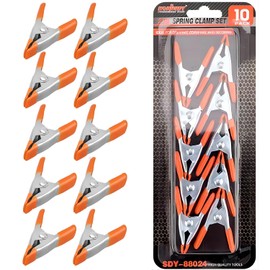 HORUSDY 10-Piece 2 inch Small Spring Clamp, Spring Metal Spring Clamps, 3/4"-inch Jaw opening