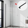 Tsnamay 11.81" to 19.68" Shower Door Glass Support Bar,201 Stainless