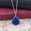Heart-Shaped AA Labradorite Gemstone Necklace - 925 Sterling Silver -