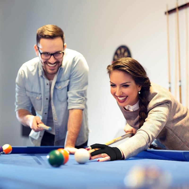 Billiards Glove 4 Pieces, Pool Gloves, Left Hand, 3 Finger,