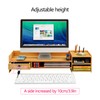 VPABES Office Desk Organizer with Drawers, 2-Tier Computer Holder Monitor