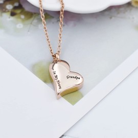 Forever in My Heart Cremation Jewelry for Human Ashes Dad/Mom/Grandpa/Grandma Keepsake Urn Necklace 316L Stainless Steel Memorial Ash Jewellery, Stainless Steel, not know