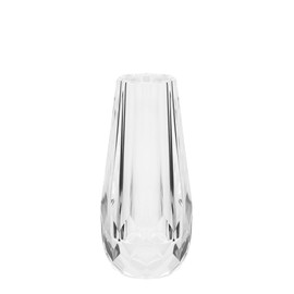 DONOUCLS Small Crystal Flower Bud Vase Decorative Vase for Home or Dinner Table Outline Dimensions W2.8 x H5.9 with Gift Box
