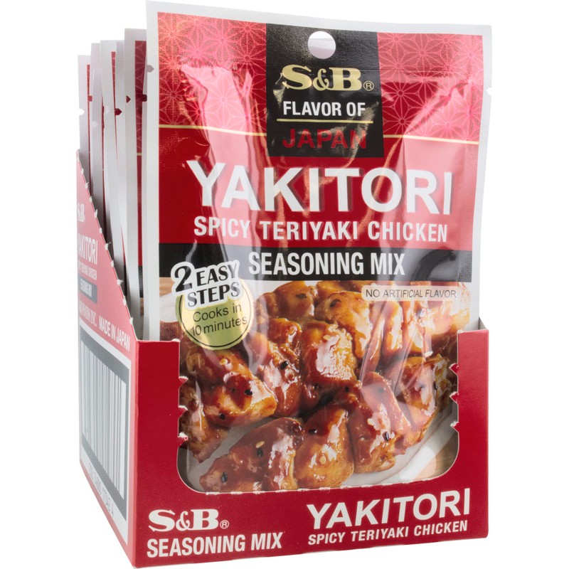 S & B Yakitori Spicy Teriyaki Chicken Seasoning Mix, No
