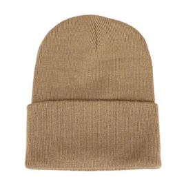 New Hattan Knit Cap, Men's, Women's, Solid Color, Hat, Beanie, Watch Cap, beige