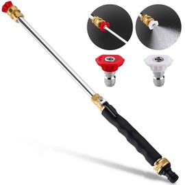 MAYSSKQ 2025 Hydro Jet Power Washer for Garden Hose | High-Pressure Nozzle Attachment with 2 Quick-Change Tips & Connectors, Durable Pressure Washer Tools​
