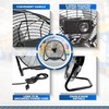 EZ-CHILL 18” 3-Speed High-Velocity Cradle/Floor Fan with 180-Degree Adjustable Tilt,