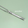 HannaFires Silver Tibetan Prayer Wheel - Spinning Buddhist Mantra Necklace,