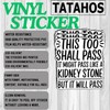 (3Pcs) This Too Shall Pass Kidney Stone Humor Stickers Funny