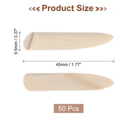 sourcing map 50Pcs Pocket Hole Plug, 9.5mm Pocket Hole Jig Solid Pine Wood Plugs Wooden Dowel for Woodworking Tables Chairs Wardrobes DIY Crafting, Wood Color