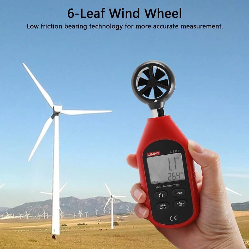 UNI-T UT363 Mini Digital Anemometer High Precision Wind Measuring Instrument