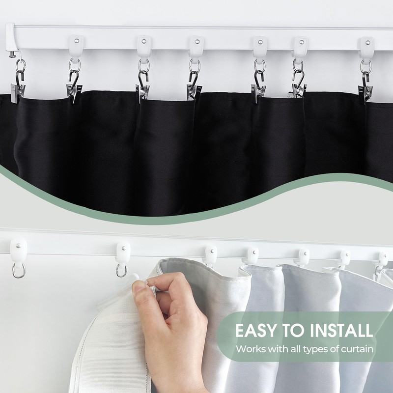 Cbsroro Flexible Bendable Ceiling Curtain Track, Room Divider Curtain Rod