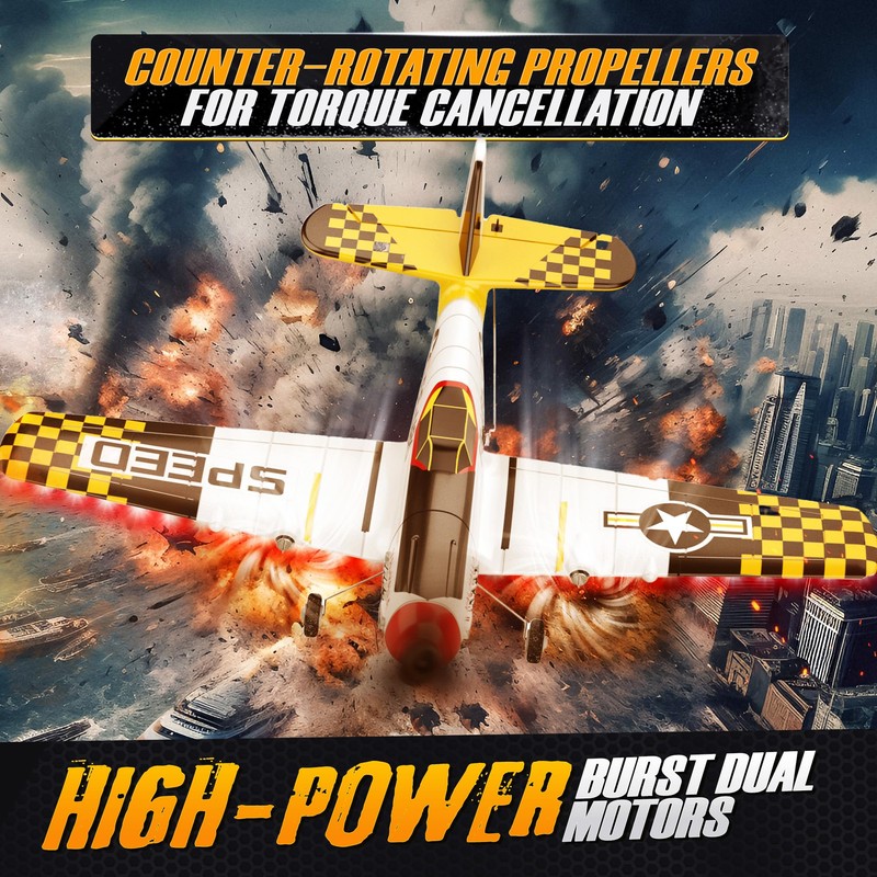 BEZGAR HQ089 3-Channel RC Plane, 6-Axis Gyro 2.4GHz Remote Controlled