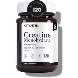 Creatine Monohydrate Capsules 3000mg per Serving | 120 Vegan Capsules | Micronised Creatine Supplement | Capsule Alternative to Powder | Gluten-Free, Non-GMO | for Men & Women by Amalth