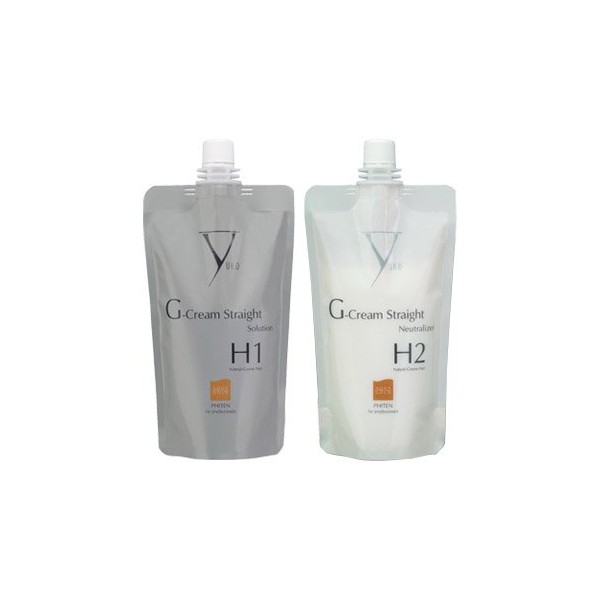 Yuko G-Gream Straight Natural-Coarse Hair - Solution & Neutralizer Set (H1 / H2)