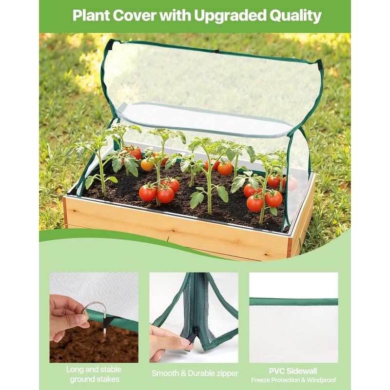 JivaJot Garden Covers for Raised Beds, Breathable Plant Protection Cage