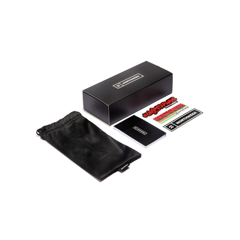 Northweek Unisex Bold Sunglasses, Polarized Black Dark