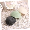 Minkissy 2pcs Facial Sponges Bamboo Charcoal Face Exfoliator Sponge for