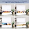 AuldHome Design Rustic White Bread Box; Farmhouse Vintage Enamelware Countertop