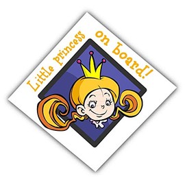 Little Princess On Board Sign Window Truck Car Bumper Sticker Decal 5" x 5"