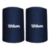Wilson U Wide Terry Wristbands Classic Navy Unisex Sweatband Dark