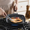 S·KITCHN Grill Pan with Folding Handle, Nonstick Grilling Pan for