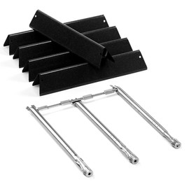 COGRICHBF Spirit E-310 Grill Parts 69787 Burners & 7636 Flavorizer Bars for Weber Spirit and Spirit II 300 E310 S-310 E-320 S-320 E-330 S-330 with Front Mounted, Replacement Parts for Spirit 2 GS4