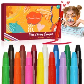 14 Colours Make-Up Pens Kit Children, Eleanore's Diary Carnival Make-Up Body Colours, Fancy Dress Face Paints, Safe and Non-Toxic, Washable Children's Make-Up, Carnival Make-Up Colour for Children 3+