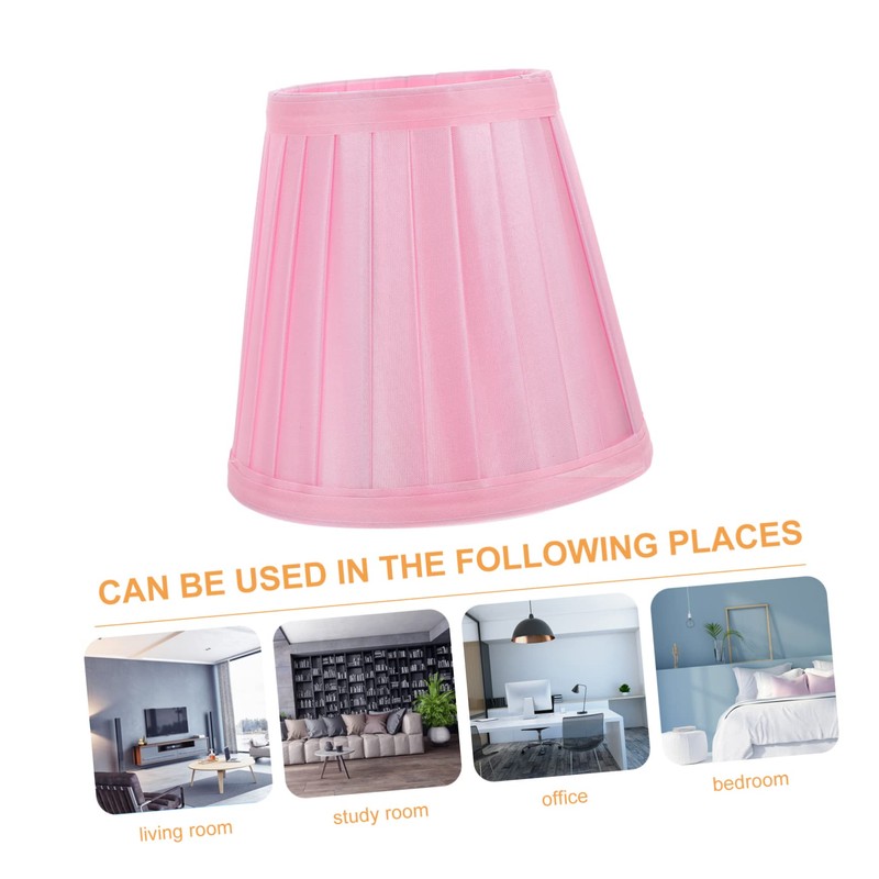 Small Pink Cloth Lamp Shade E27 Light Cover for Indoor