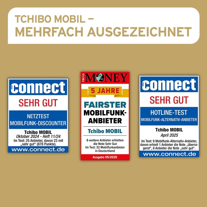 Tchibo MOBIL Smart XL SIM Card, 60 GB Data Volume