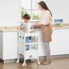 Qaba 2 in 1 Kids Foldable Kitchen Step Stool, Toddler