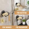 LEVERLOC Soap Holder, Bar Soap Dish with Hooks and Razor